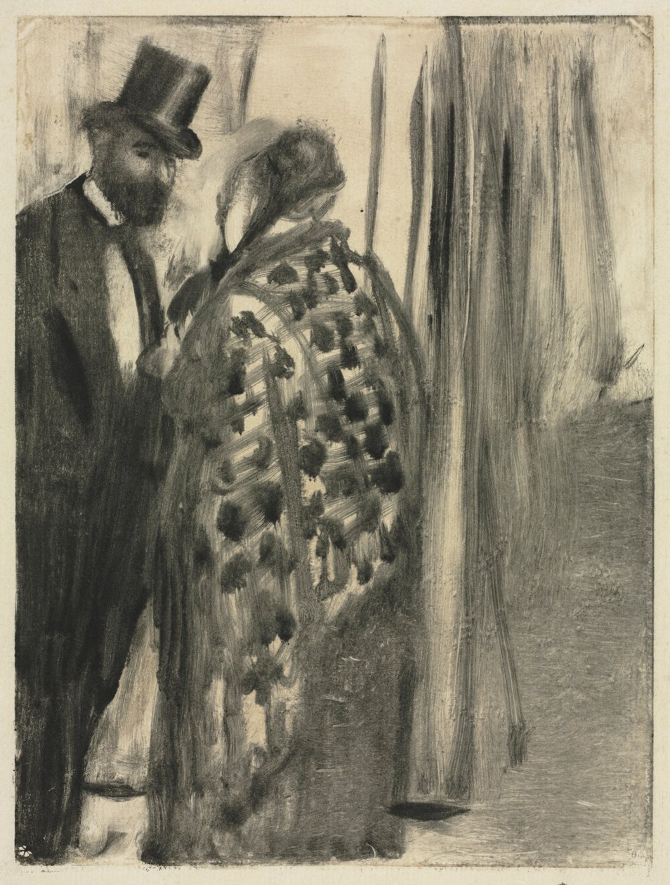 Conversation: Ludovic Halévy and Madame Cardinal by Edgar Degas