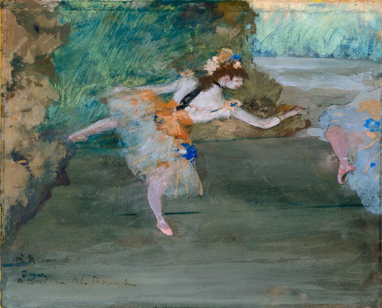 Dancer Onstage, ca. 1877 by Edgar Degas