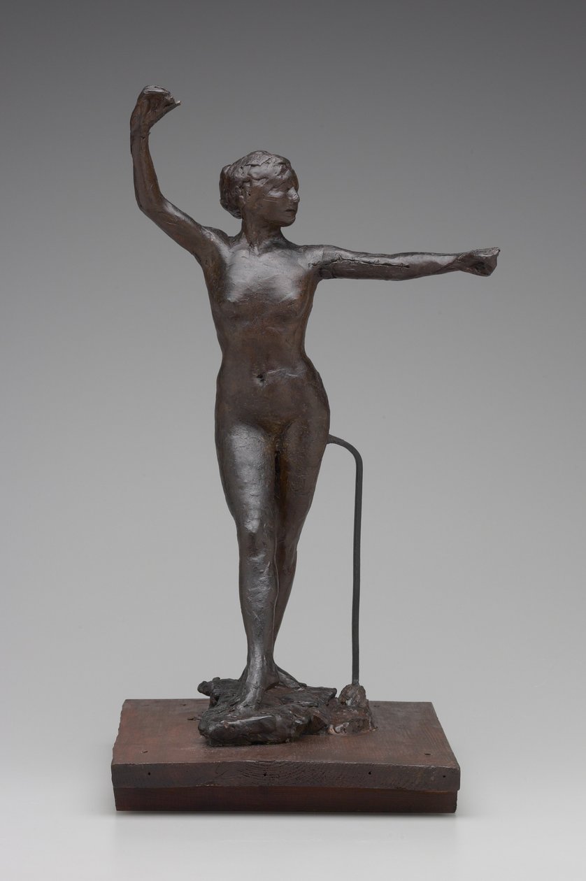 Dancer Ready to Dance with Her Right Foot Forward by Edgar Degas