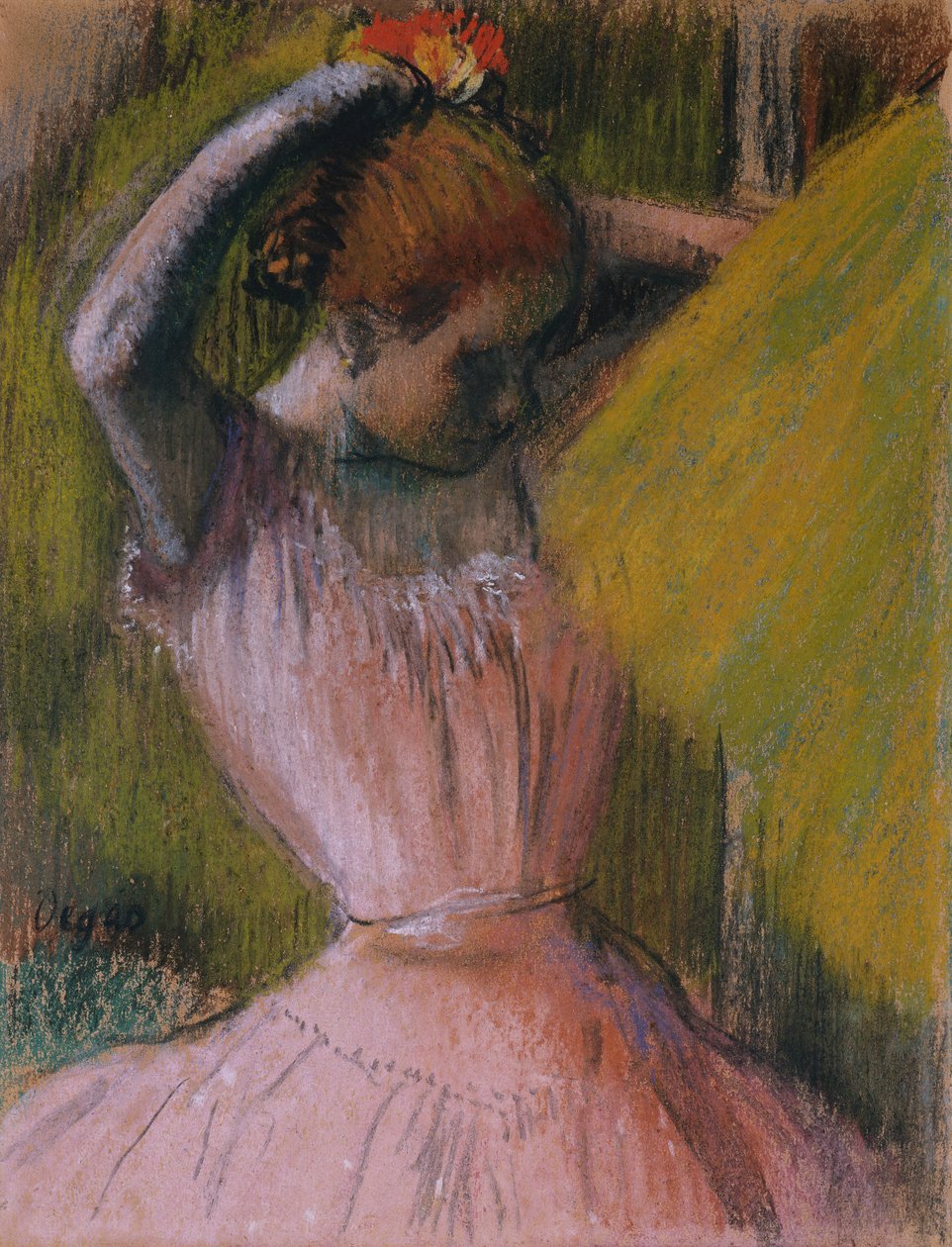 Dancer Arranging Her Hair, c.1900-1912 by Edgar Degas