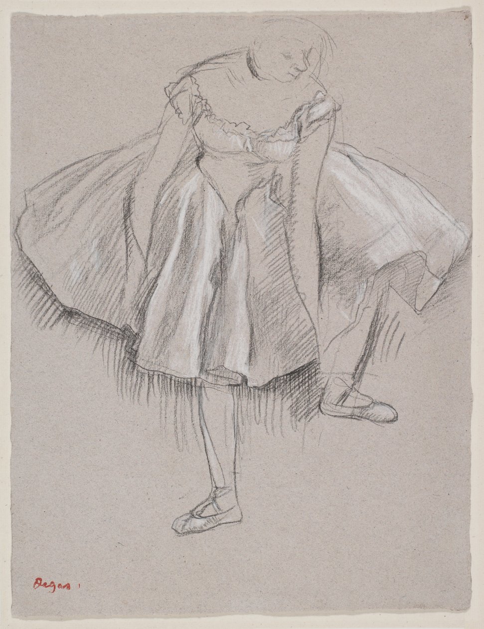 Dancer Adjusting Her Slipper, Early 1880s by Edgar Degas
