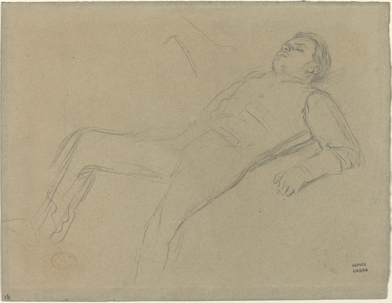 Fallen Jockey (Study for Scene from the Steeplechase: The Fallen Jockey) by Edgar Degas