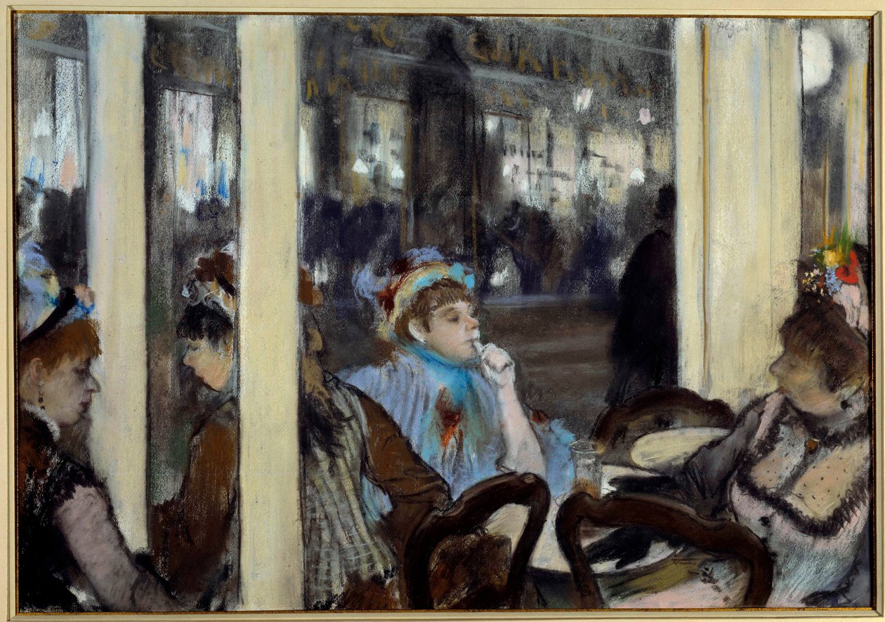 Women on a Cafe Terrace by Edgar Degas