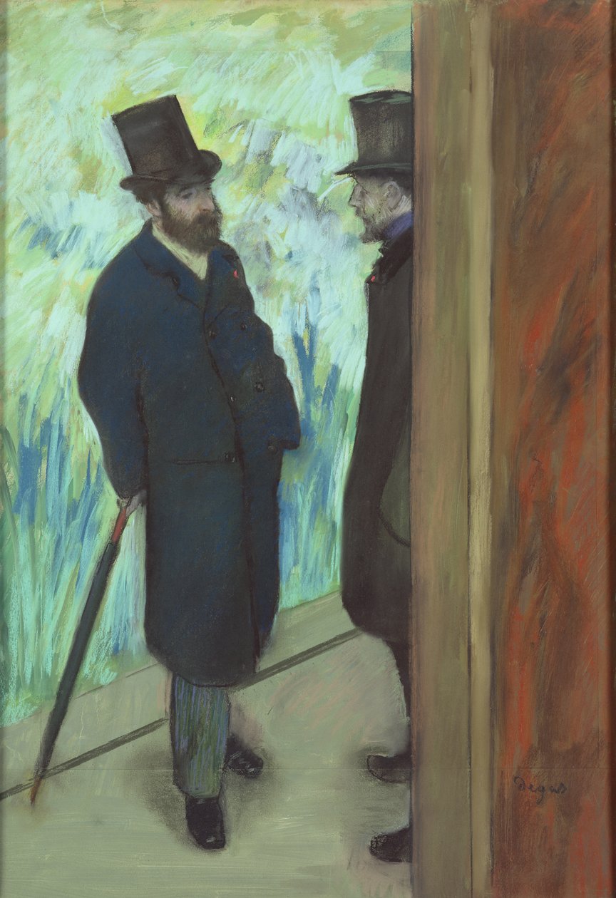 Friends at the Theatre, Ludovic Halevy (1834-1908) and Albert Cave (1832-1910) 1878-79 by Edgar Degas
