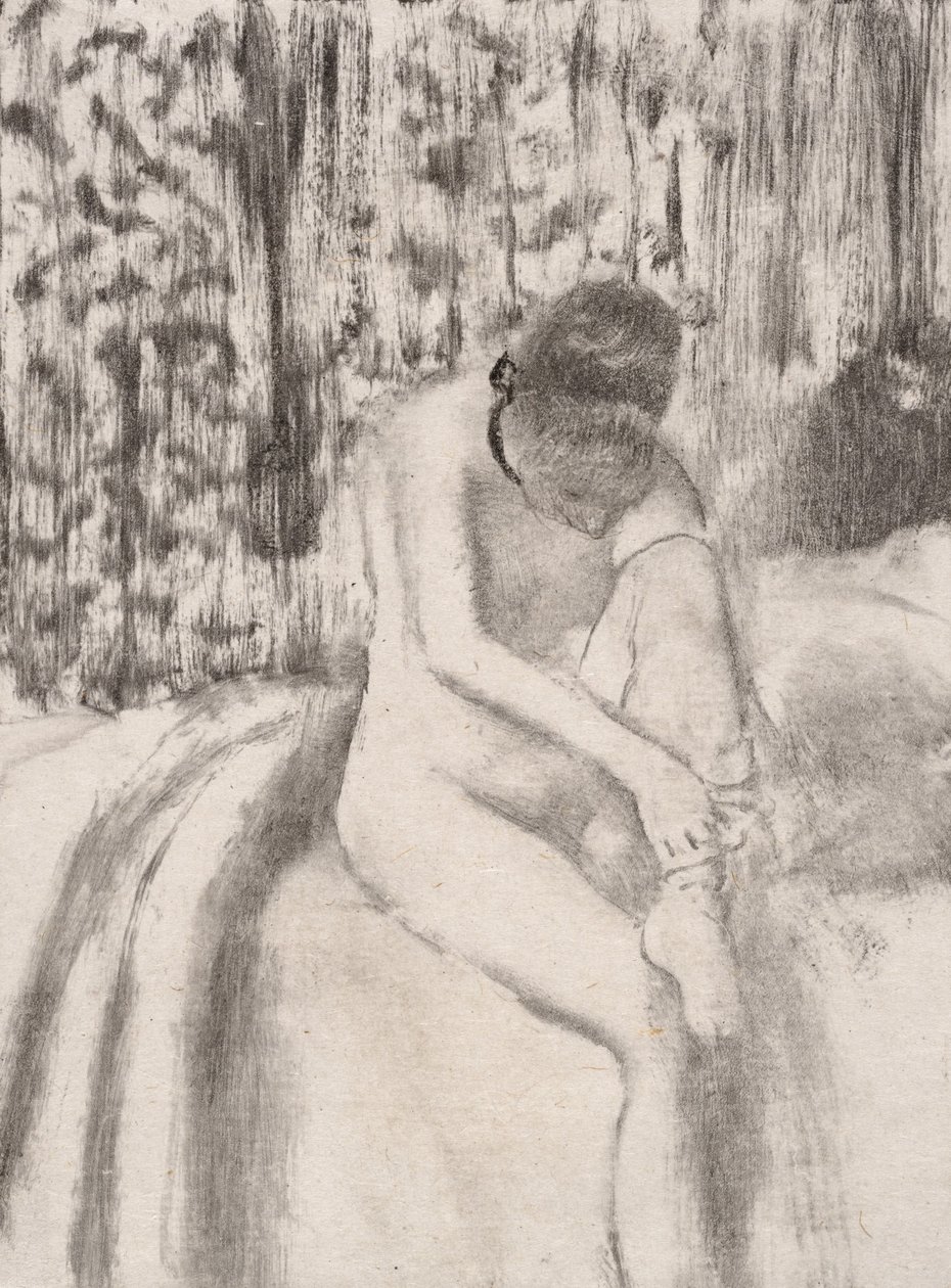 Girl Putting on Her Stockings by Edgar Degas