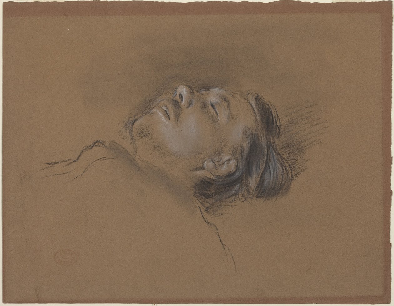Head of the Fallen Jockey (study for "Scene from the Steeplechase: The Fallen Jockey") by Edgar Degas