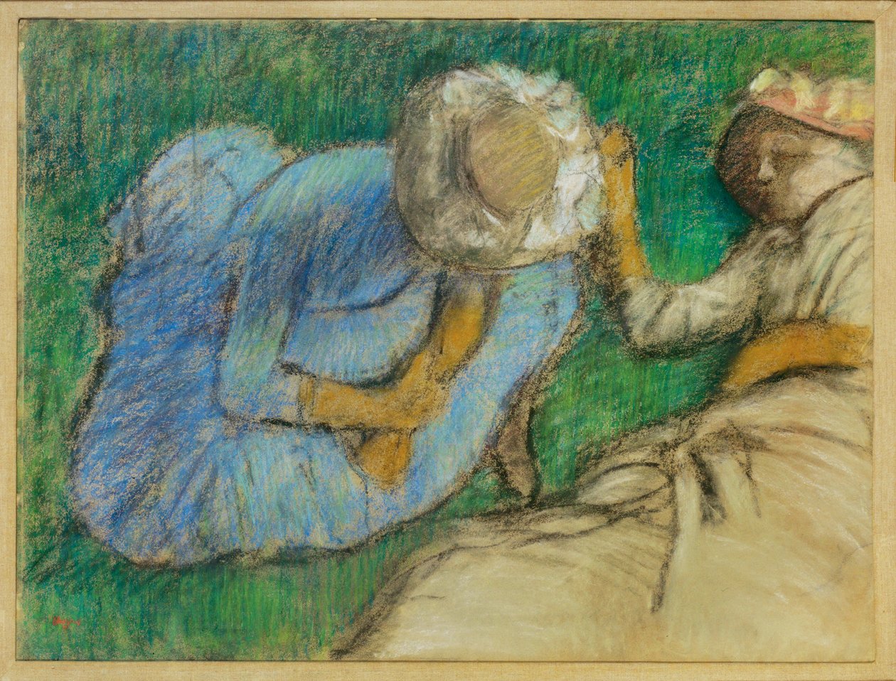 Young Women Resting in a Meadow by Edgar Degas
