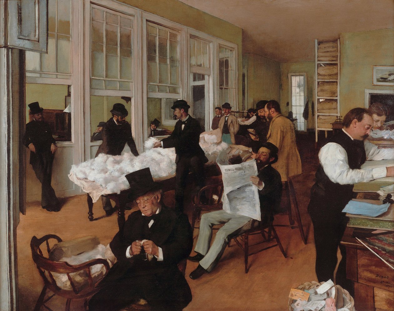 The Cotton Office in New Orleans by Edgar Degas