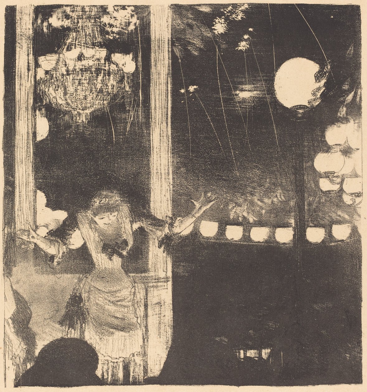 Mademoiselle Bécat at the Cafe des Ambassadeurs by Edgar Degas