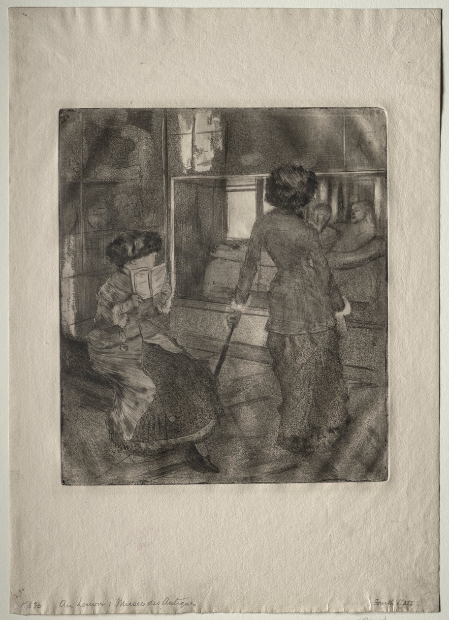 Mary Cassatt at the Louvre: The Etruscan Gallery, 1879-1880 by Edgar Degas