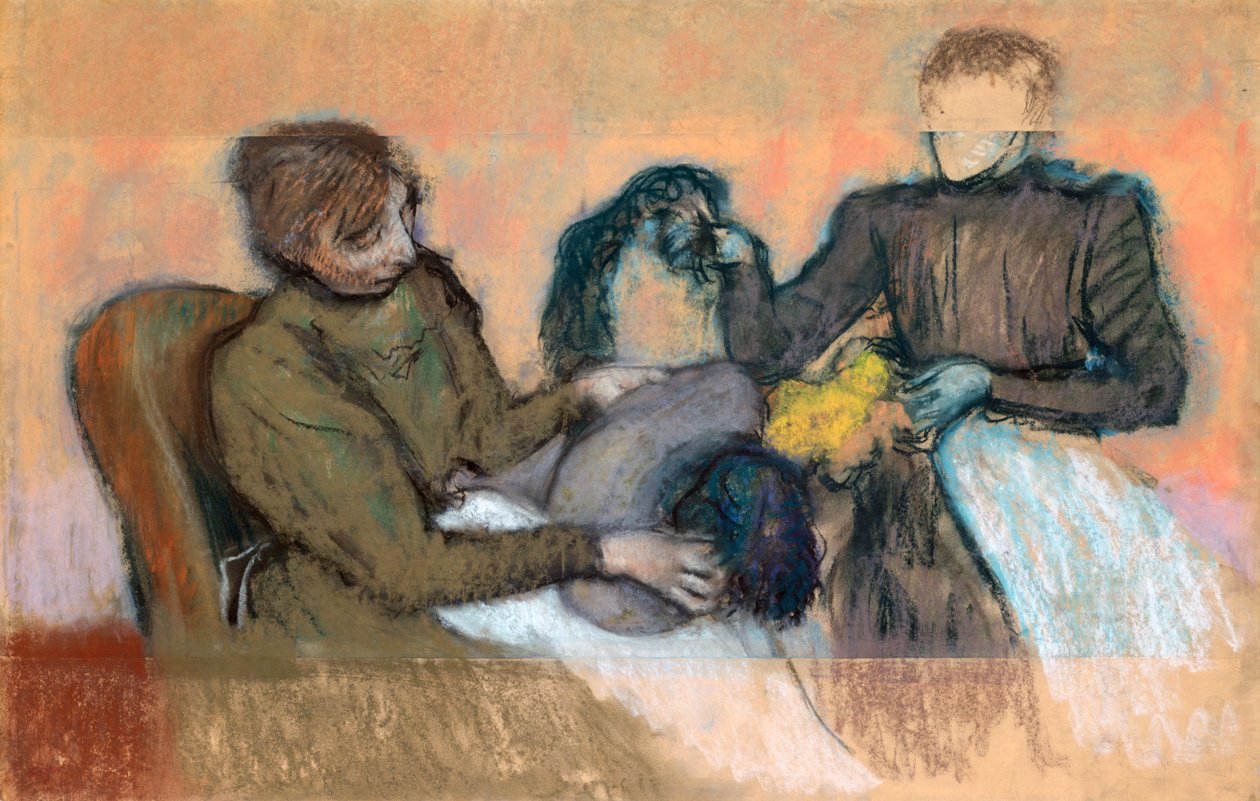 Milliner Furnishing a Hat by Edgar Degas