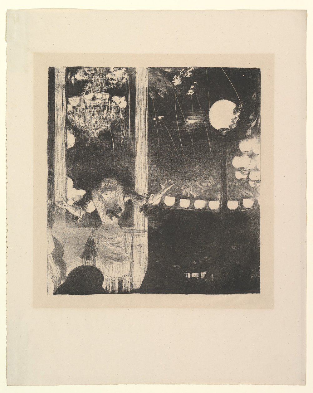 Mlle Bécat at the Café des Ambassadeurs, Paris by Edgar Degas