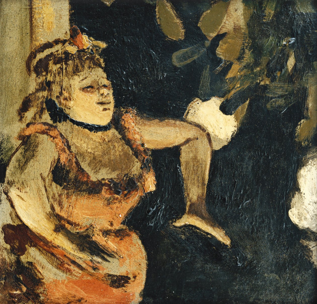 Mlle Becat at the Ambassadeurs by Edgar Degas