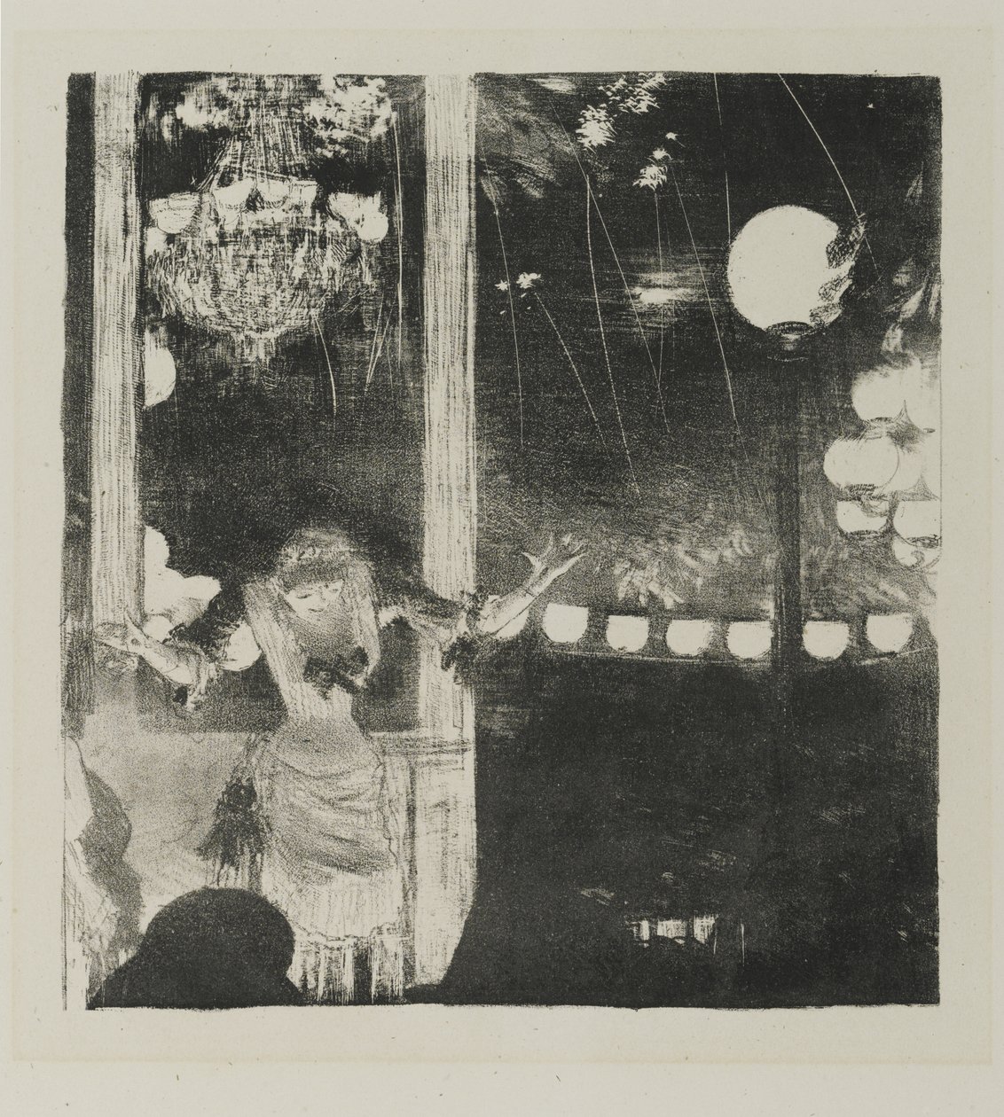 Mlle Becat at the Cafe des Ambassadeurs, 1877-78 by Edgar Degas