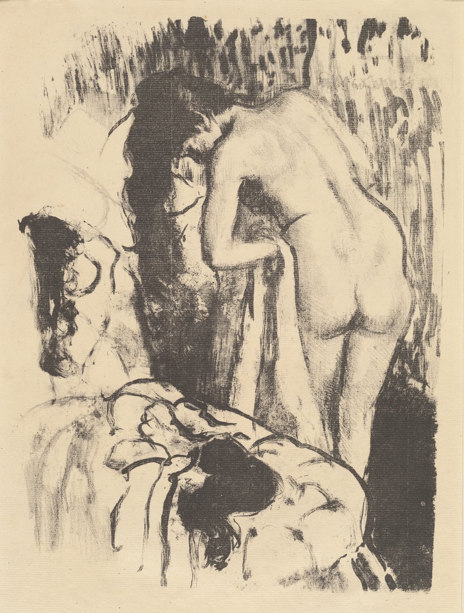 Nude Woman Standing, Drying Herself by Edgar Degas
