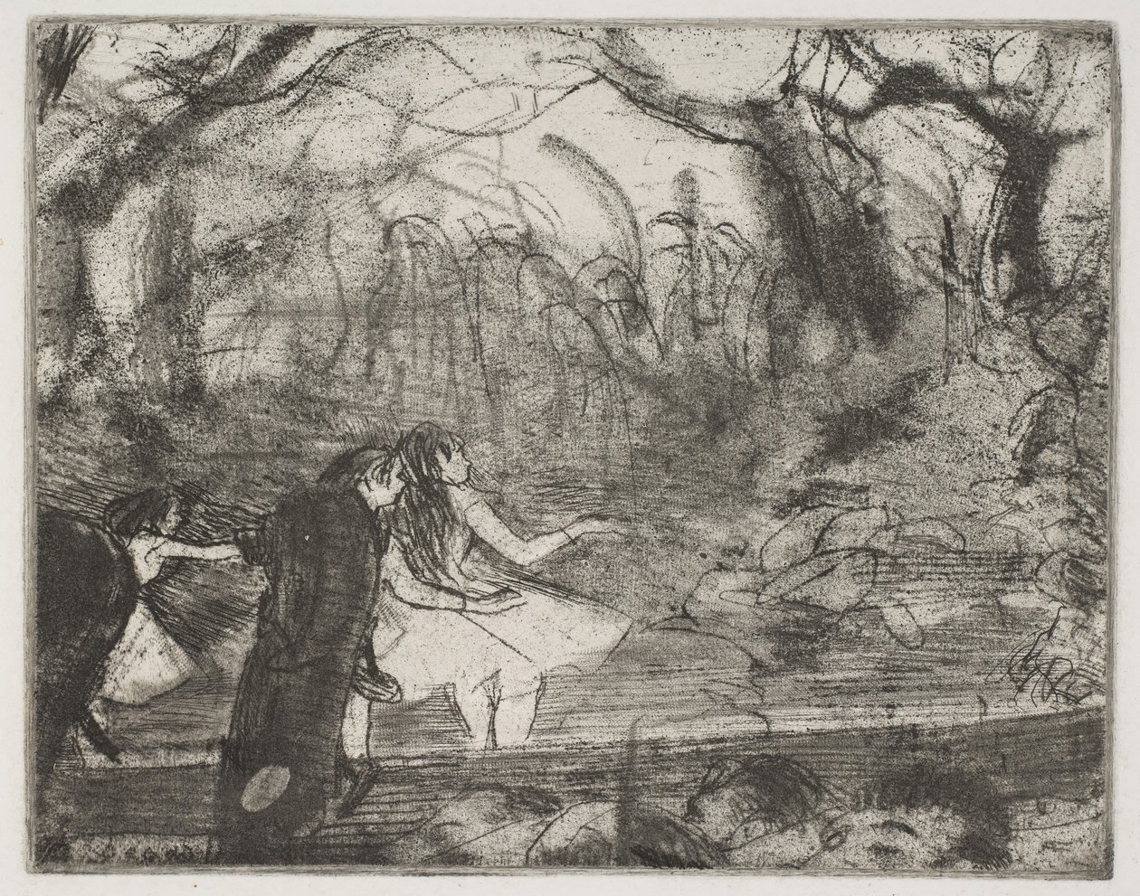 On Stage III, 1876-77 by Edgar Degas