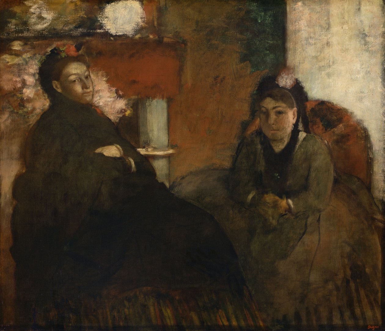 Portrait of Mme Lisle and Mme Loubens by Edgar Degas