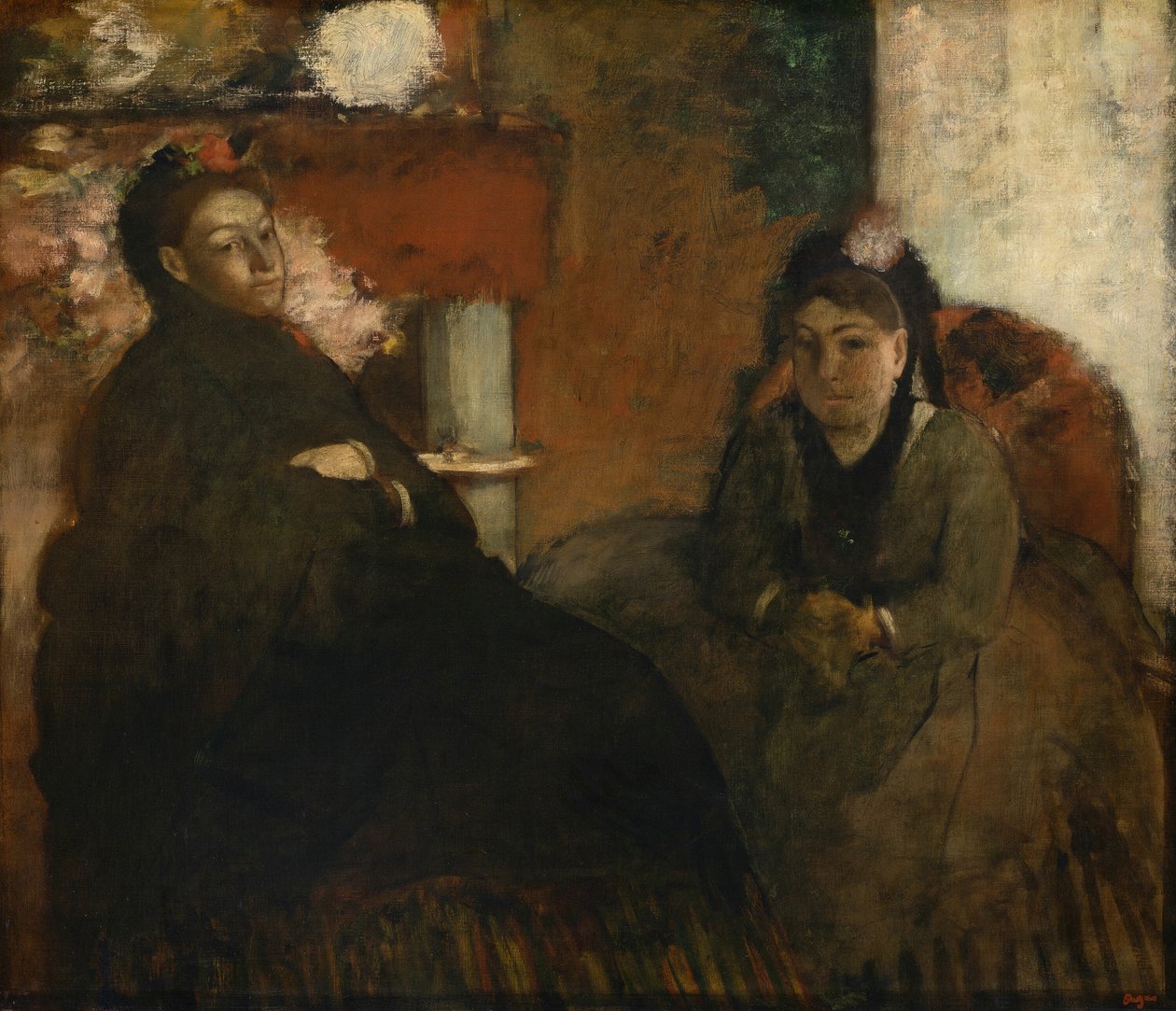Portrait of Mme. Lisle and Mme Loubens, 1866-70 by Edgar Degas