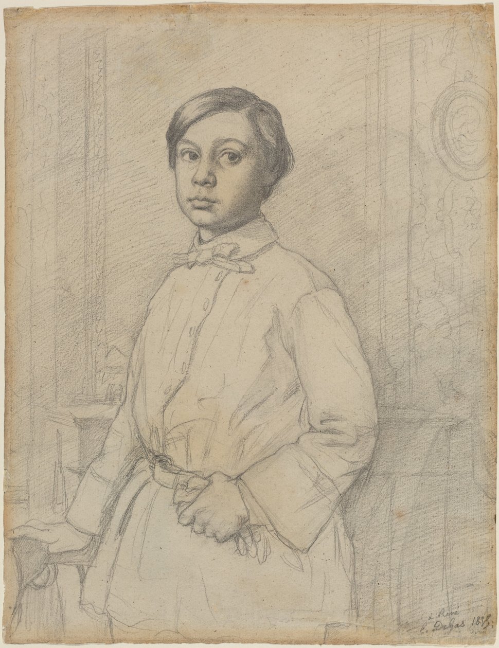 René de Gas [recto] by Edgar Degas