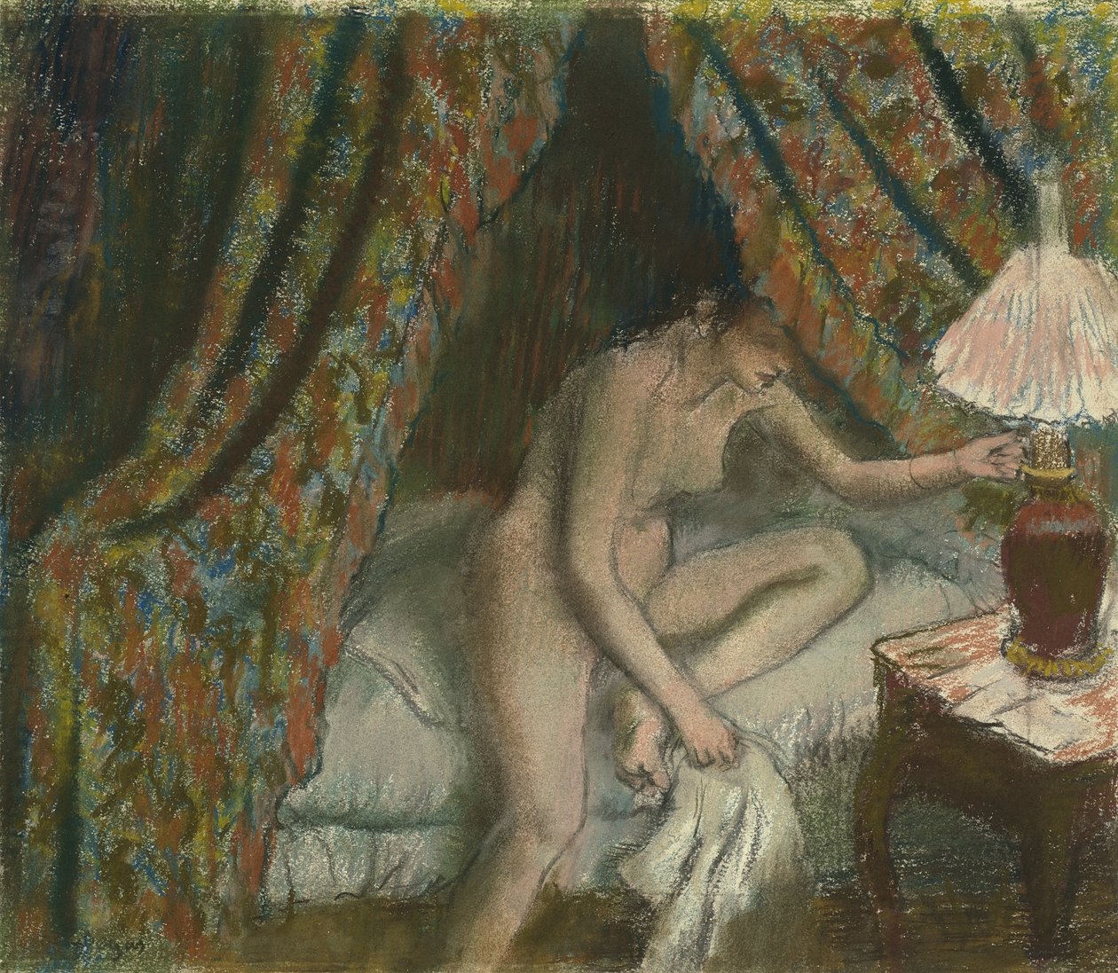 Retiring by Edgar Degas