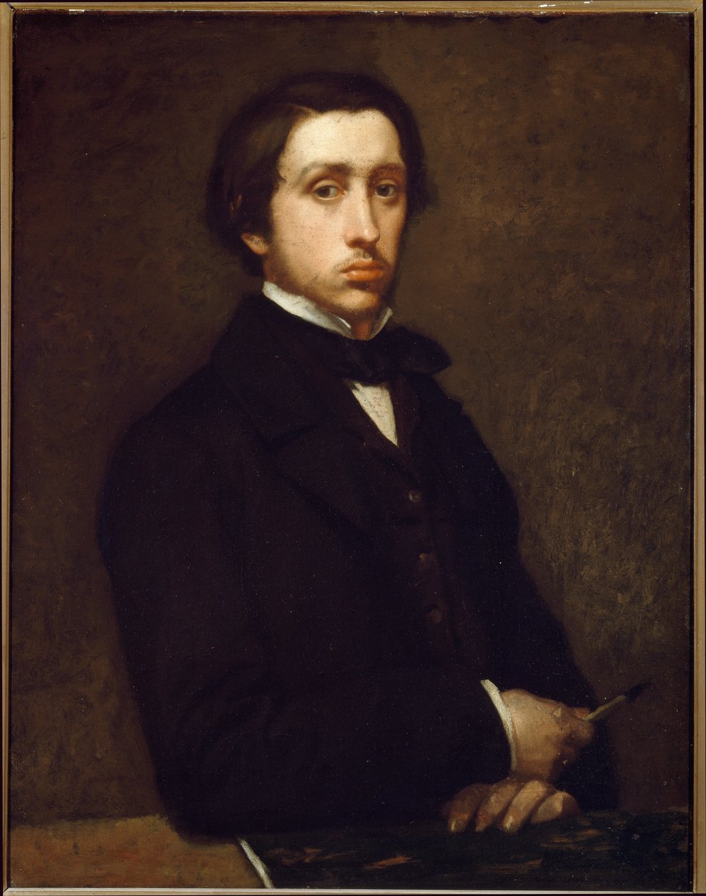 Self-Portrait or Degas with Charcoal Holder by Edgar Degas