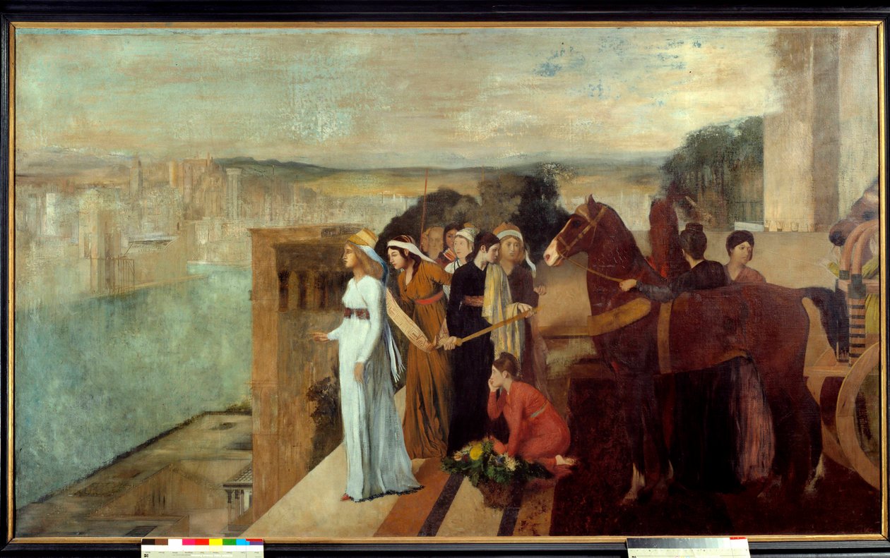Semiramis building Babylon by Edgar Degas
