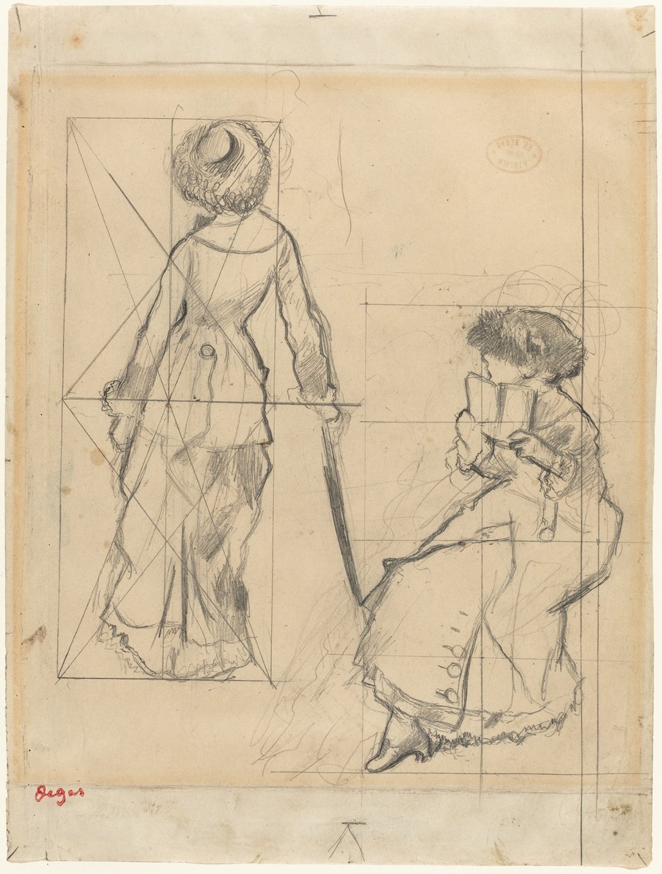 Study for "Mary Cassatt at the Louvre" by Edgar Degas