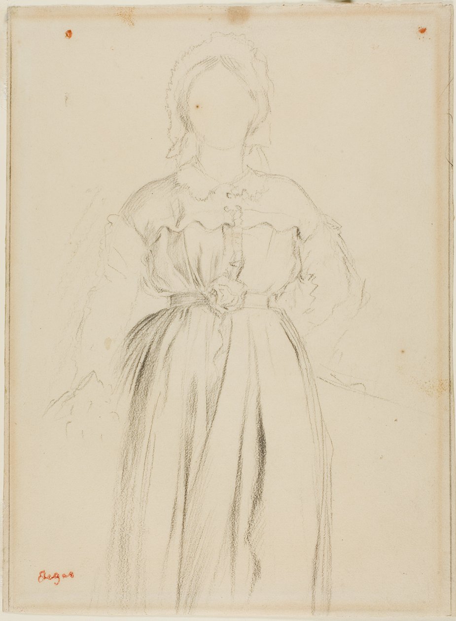 Study for a Portrait of Marguerite de Gas by Edgar Degas