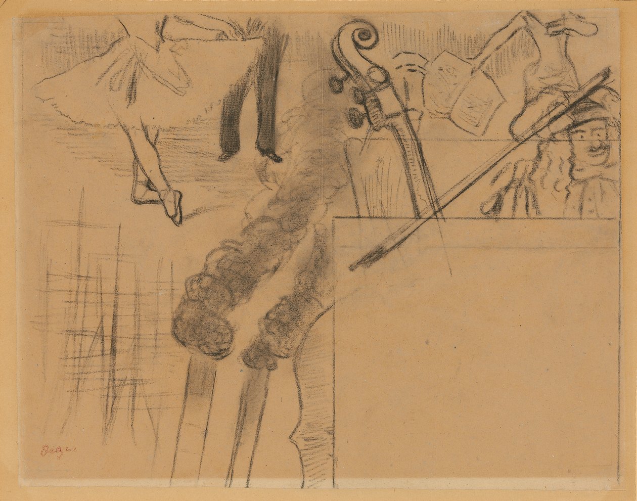 Study for the Programme for the Galerie Ponsin Soiree Artistique, 15th May 1884 by Edgar Degas