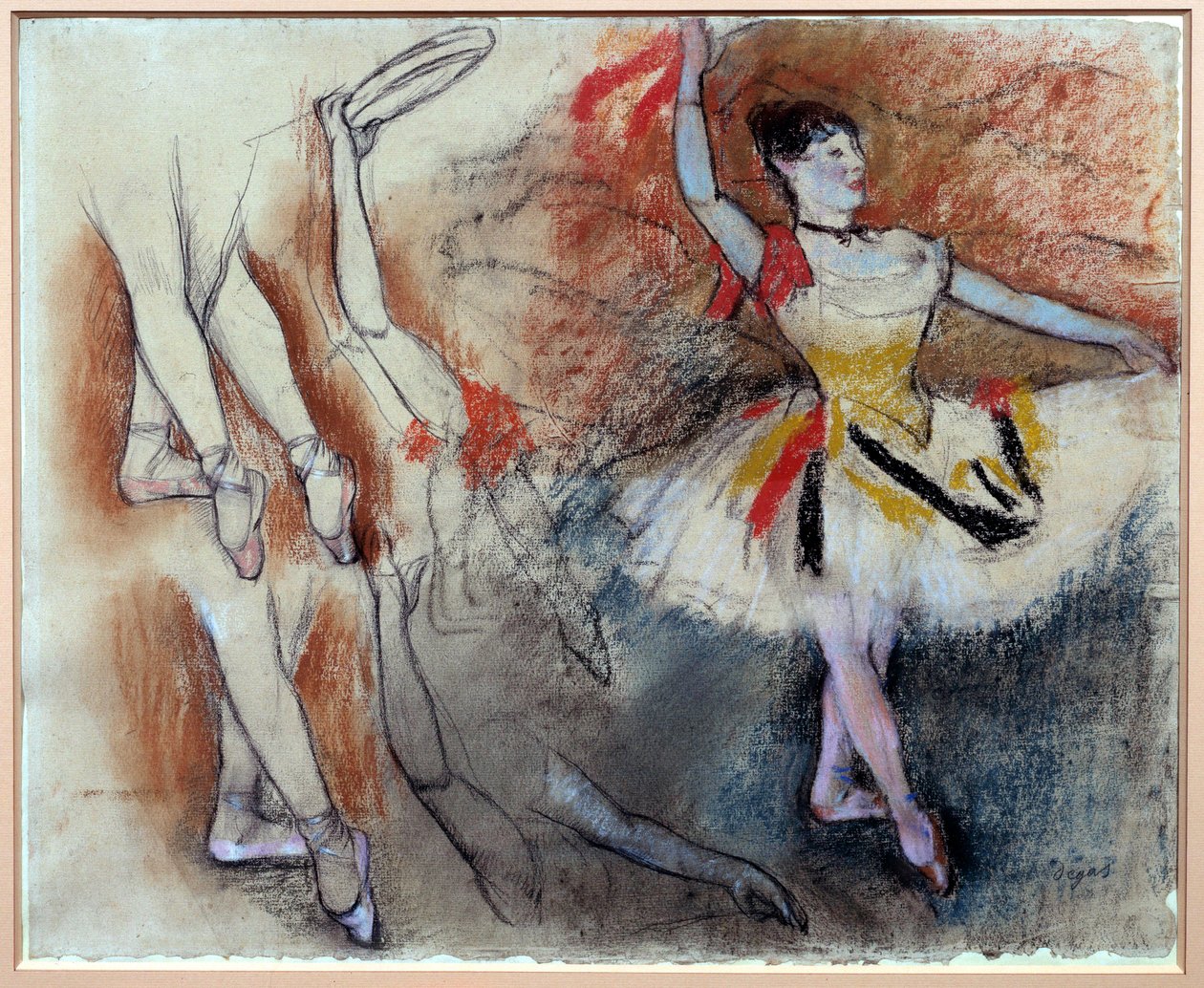 Tambourine dancer Study with pastel and black pencil by Edgar Degas (1834-1917). 1882 Sun. 0,58x0,46 m Paris, musee d