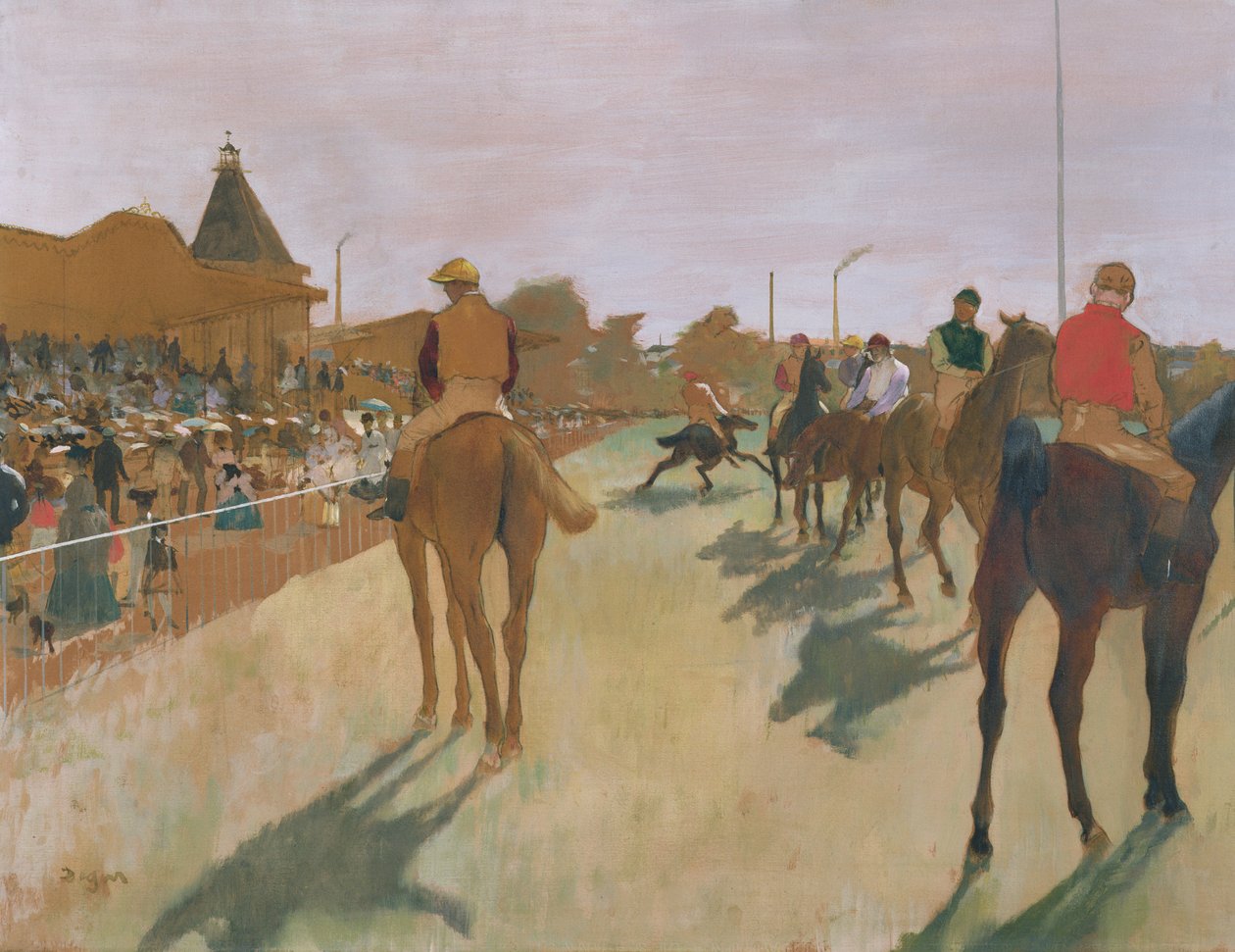 The Parade, or Race Horses in front of the Stands by Edgar Degas
