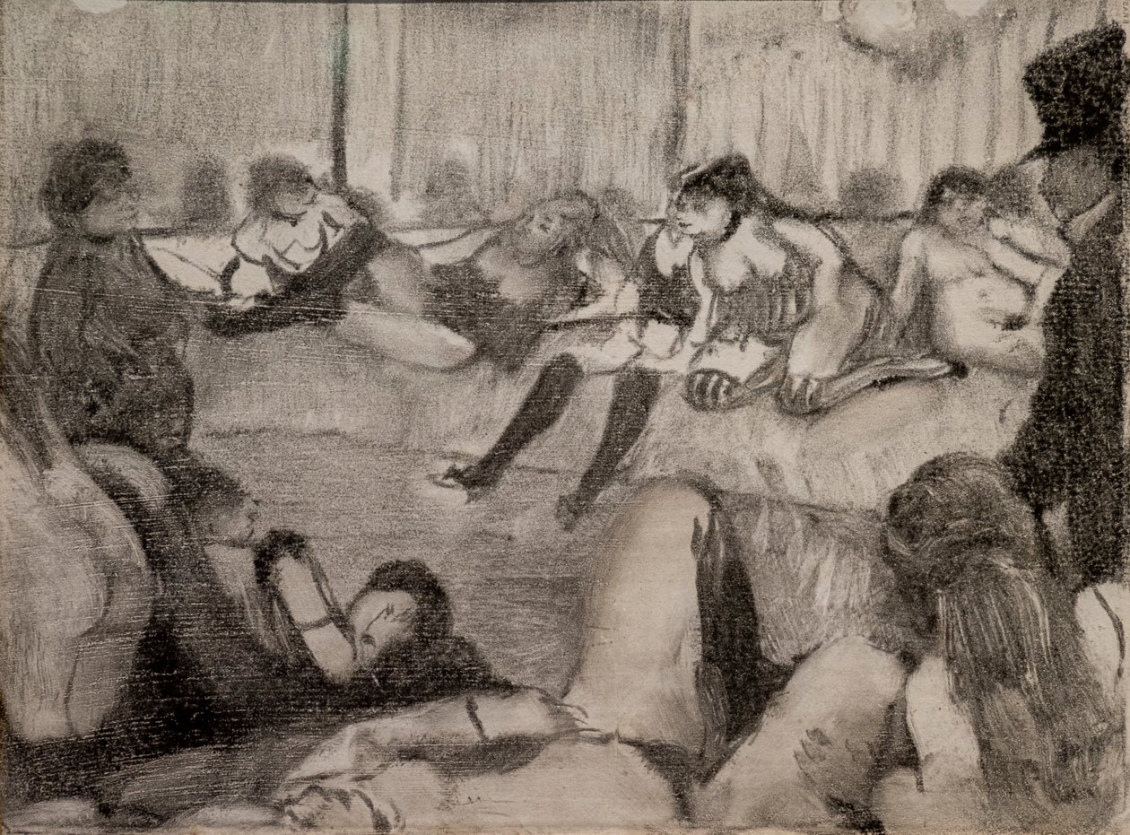 The Salon by Edgar Degas