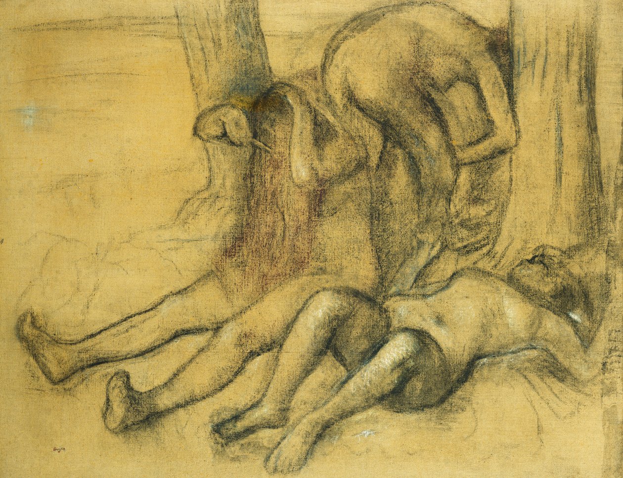 Three Bathers under a Tree by Edgar Degas