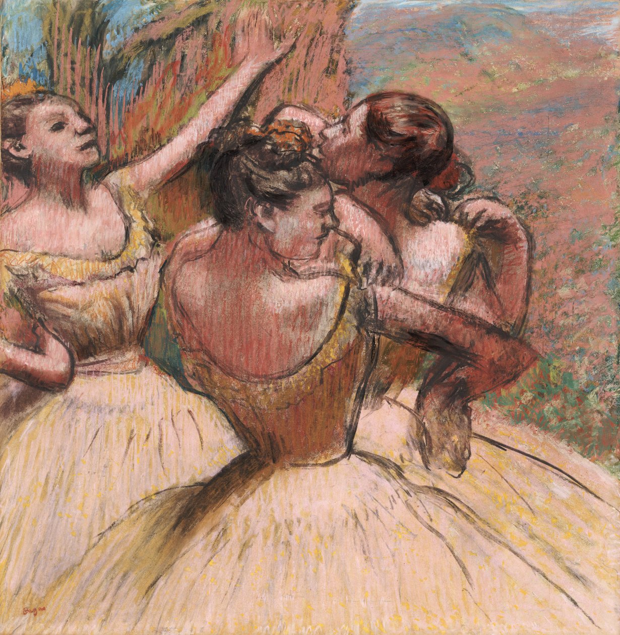 Three Dancers by Edgar Degas