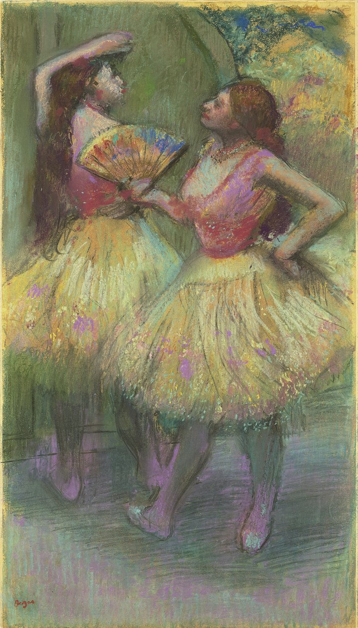 Two Dancers Before Going on Stage by Edgar Degas
