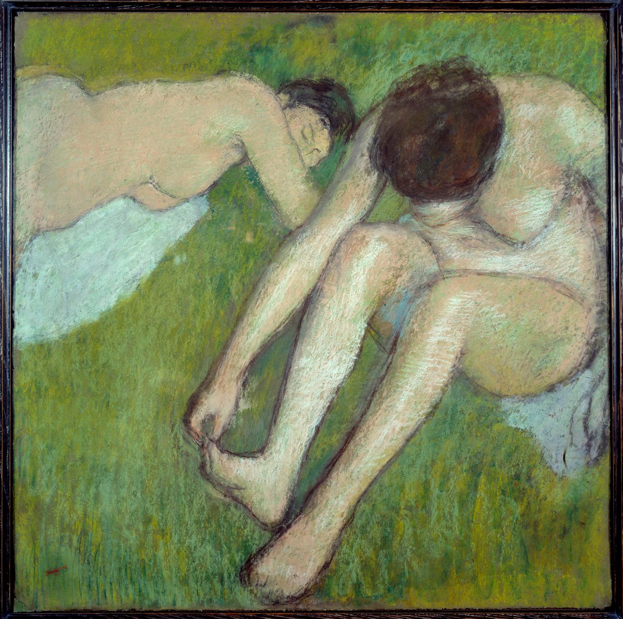 Two Bathers on Grass by Edgar Degas