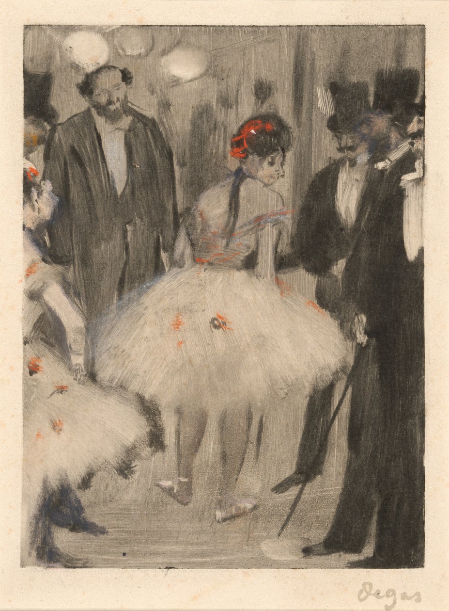 Virginie Being Admired While the Marquis Cavalcanti Looks On by Edgar Degas
