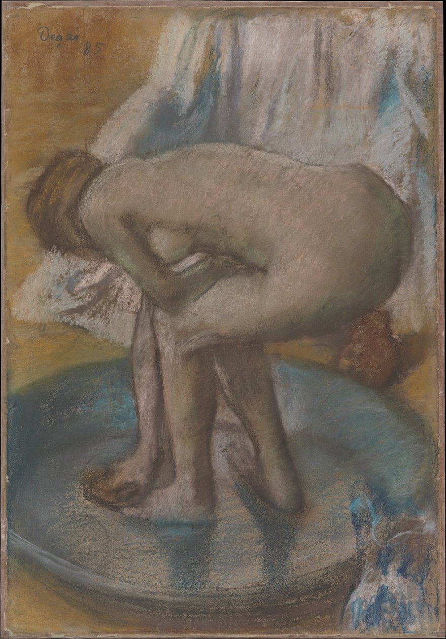 Woman Bathing in a Shallow Tub by Edgar Degas