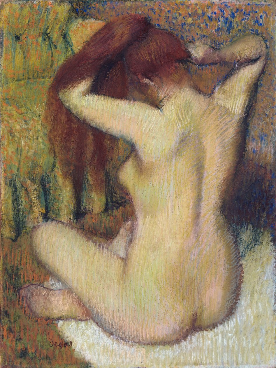 Woman Combing Her Hair, c.1888-90 by Edgar Degas