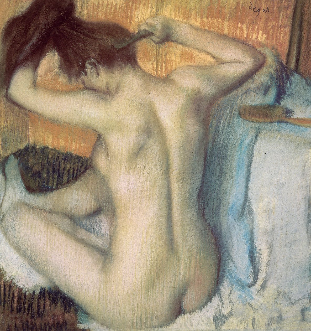 Woman combing her hair, c.1885 by Edgar Degas