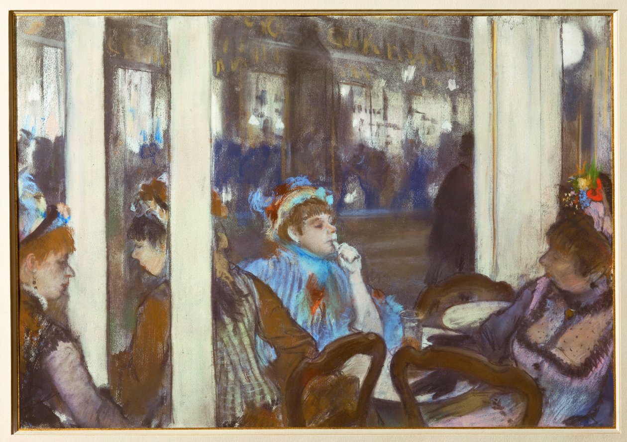 Women on the Terrace of a Coffee House in the Evening by Edgar Degas