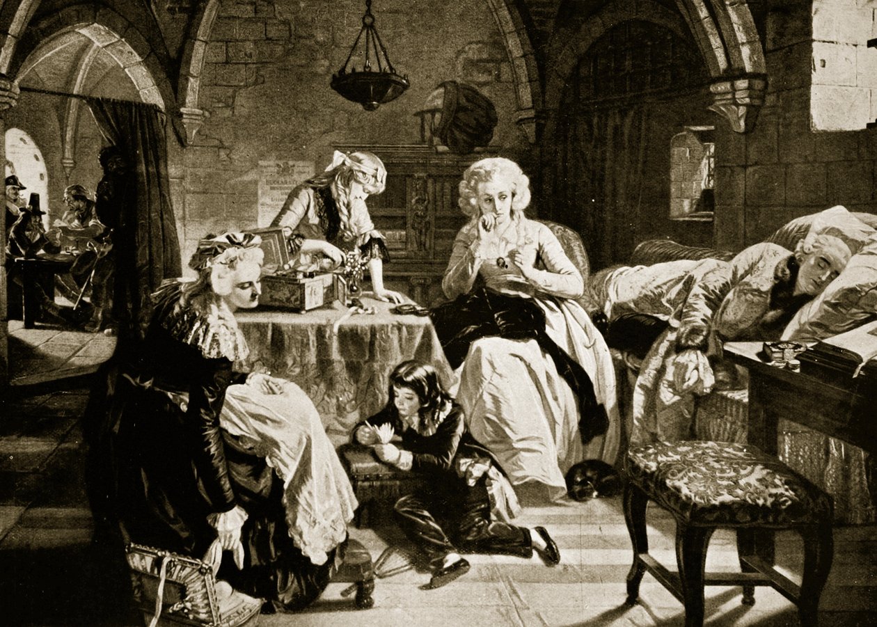 Louis XVI and His Family in the Temple, illustration from 