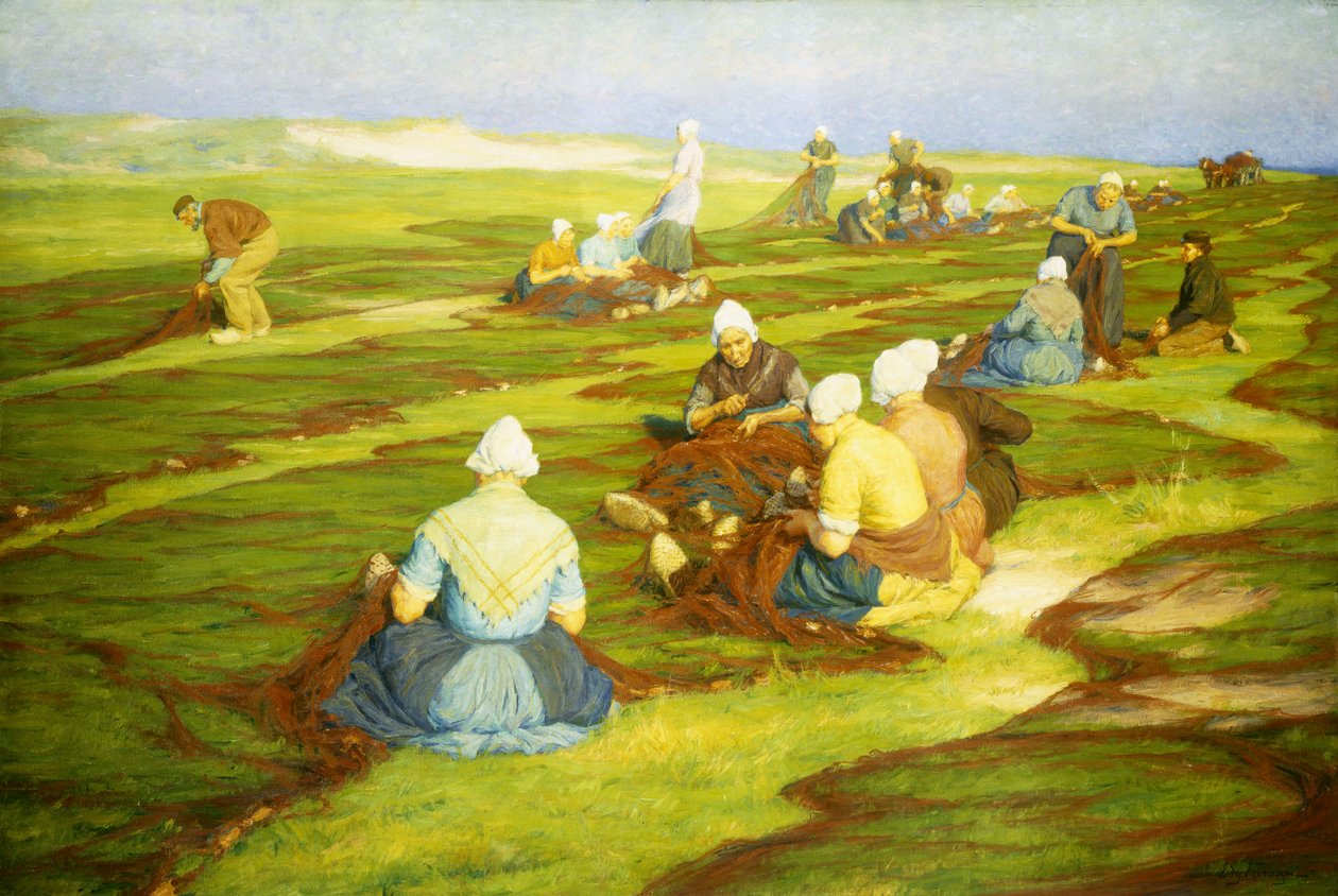 Mending the Nets by Edgard Farasyn