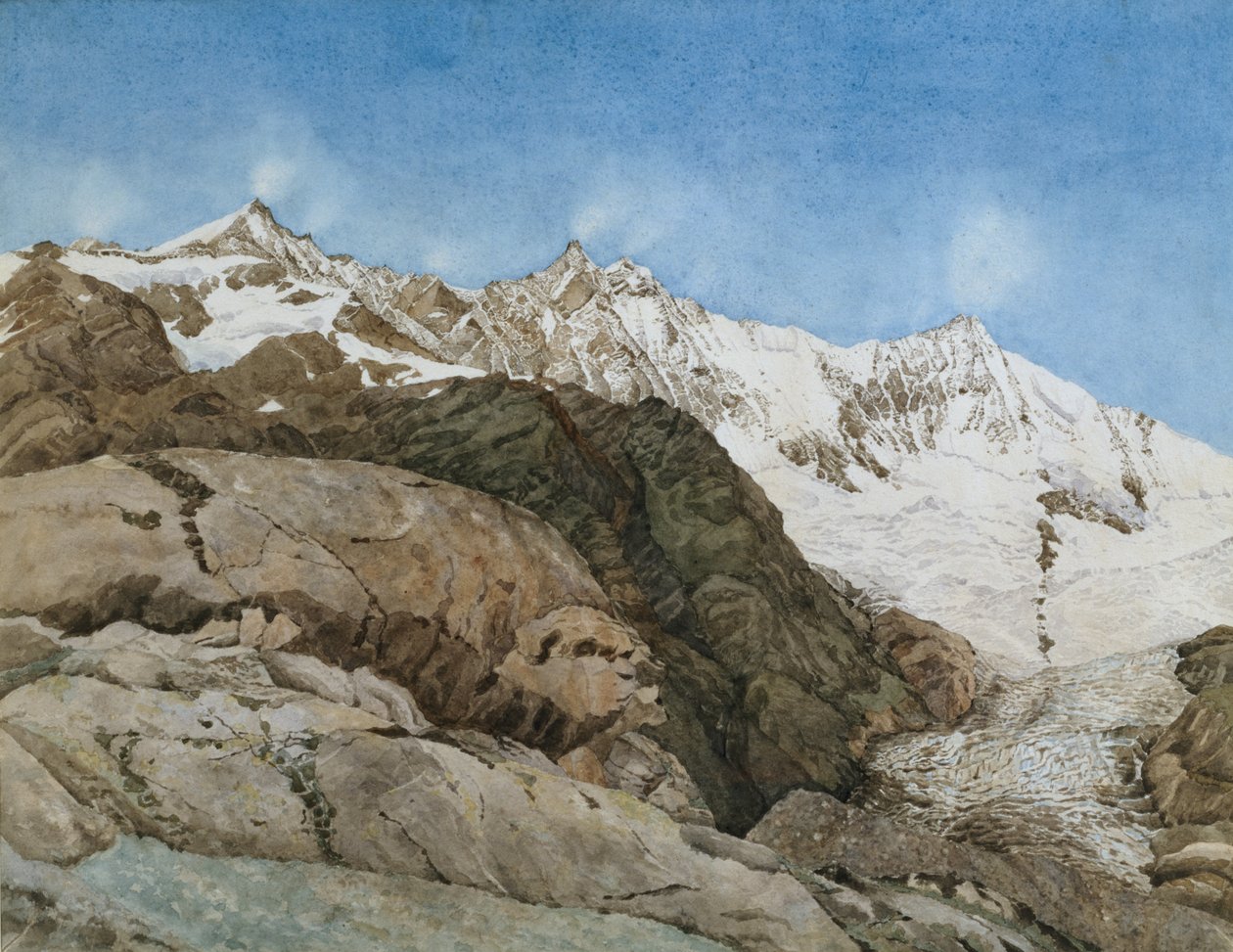 The Mischabe Horner from Saas-Fee, Valais, Switzerland by Edith A. Paine