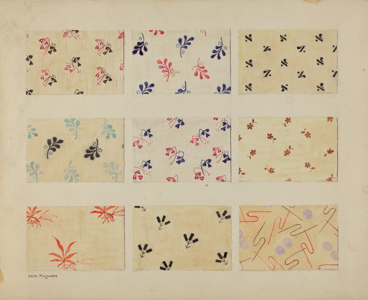 Printed Quilt Patches by Edith Magnette