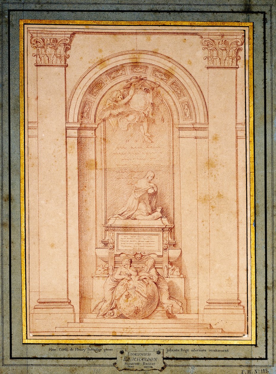 A Study for the Funerary Monument of the Cardinal de Fleury by Edmé Bouchardon
