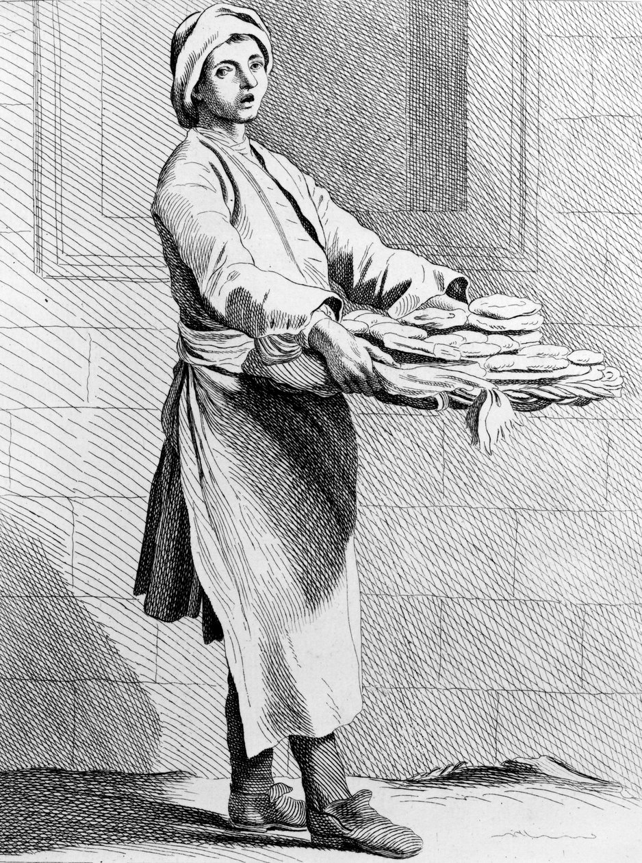 Hot Pies, engraved by French School by Edmé Bouchardon