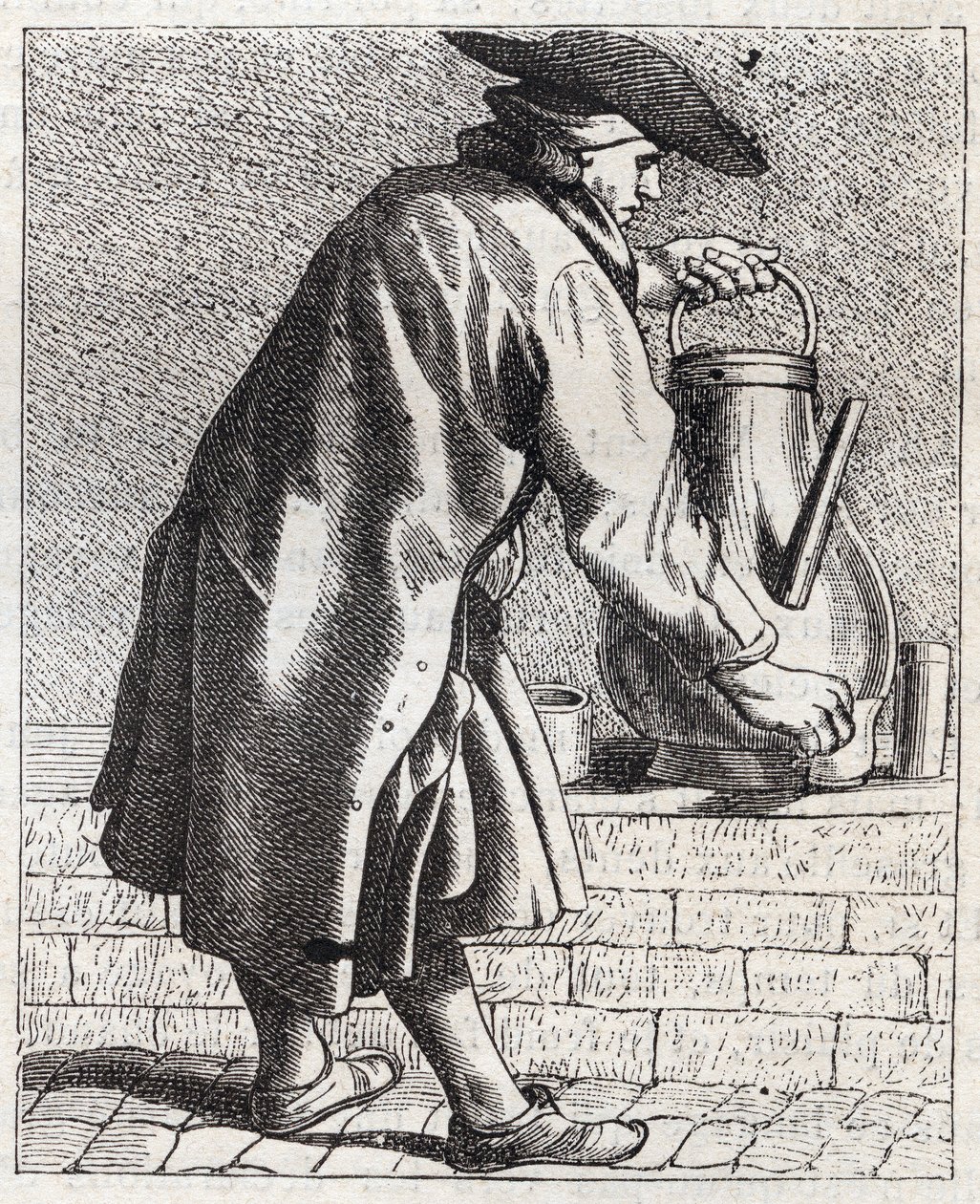 The Coffee Merchant - engraving by Edme Bouchardon (1698-1762) by Edmé Bouchardon