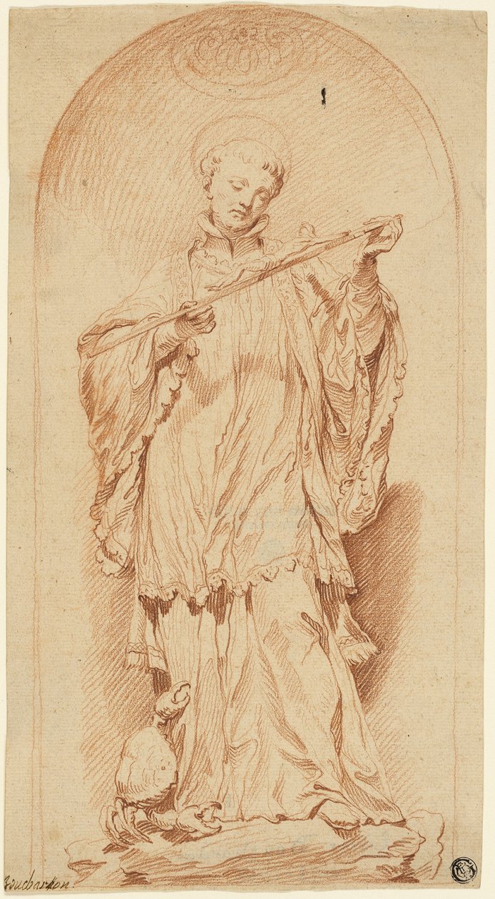 Saint Francis Holding a Crucifix by Edmé Bouchardon