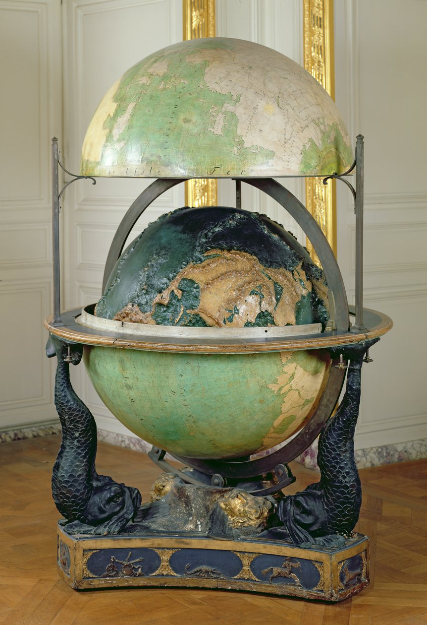 Terrestrial and Celestial Globe Ordered by Louis XVI for the Instruction of the Dauphin by Edme Mentelle